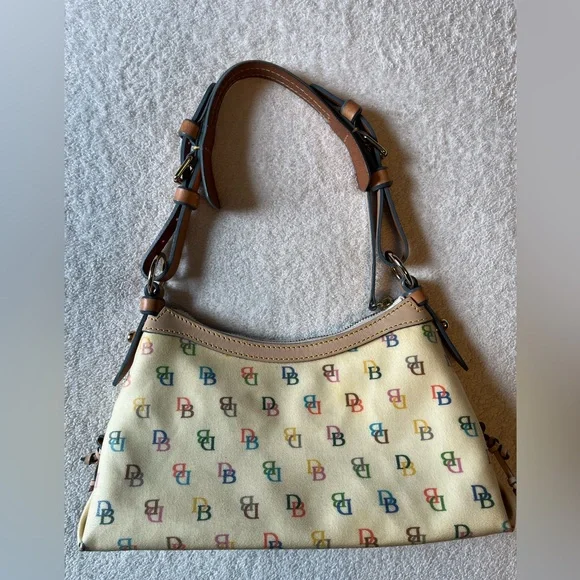 Dooney & Bourke 1975 vintage handbag. Logo, pale yellow. Excellent condition - Picture 5 of 12